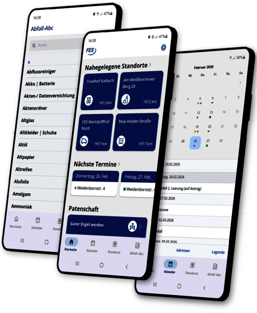 FrankfurtPlus App mit Abfall-ABC, Standorten und Abfallkalender